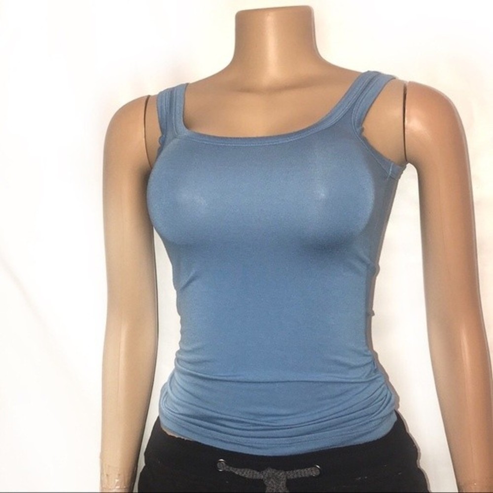 Dry Goods Tank Top Light Blue crew neck Essential size XS
